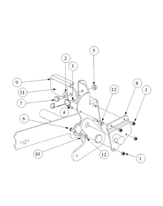 Foot Pedal Deck Lift Assembly Diagram and Parts List for M48-KW 53CB5DAV750-19-HP-OHV Cub Cadet Lawn Tractor
